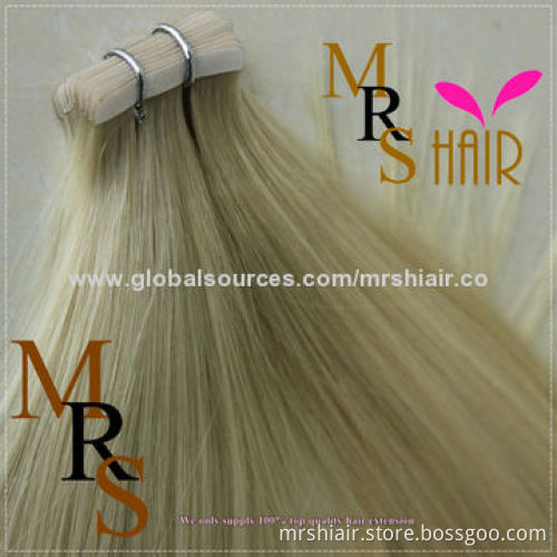 24-inch 613# light blonde adhesives double side tape hair remy extension, measures 4 * 0.8cm, OEM